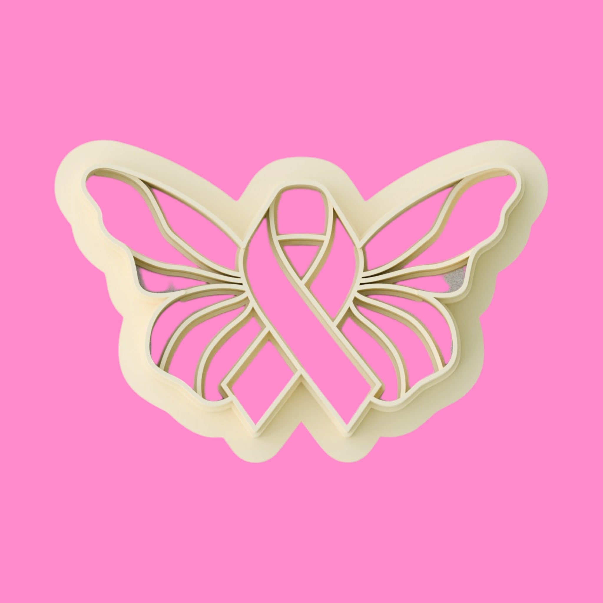 Butterfly Awareness Ribbon Polymer Clay Cutter | Support & Charity Cause Earring & Pendant Cutter | 30mm - 50mm