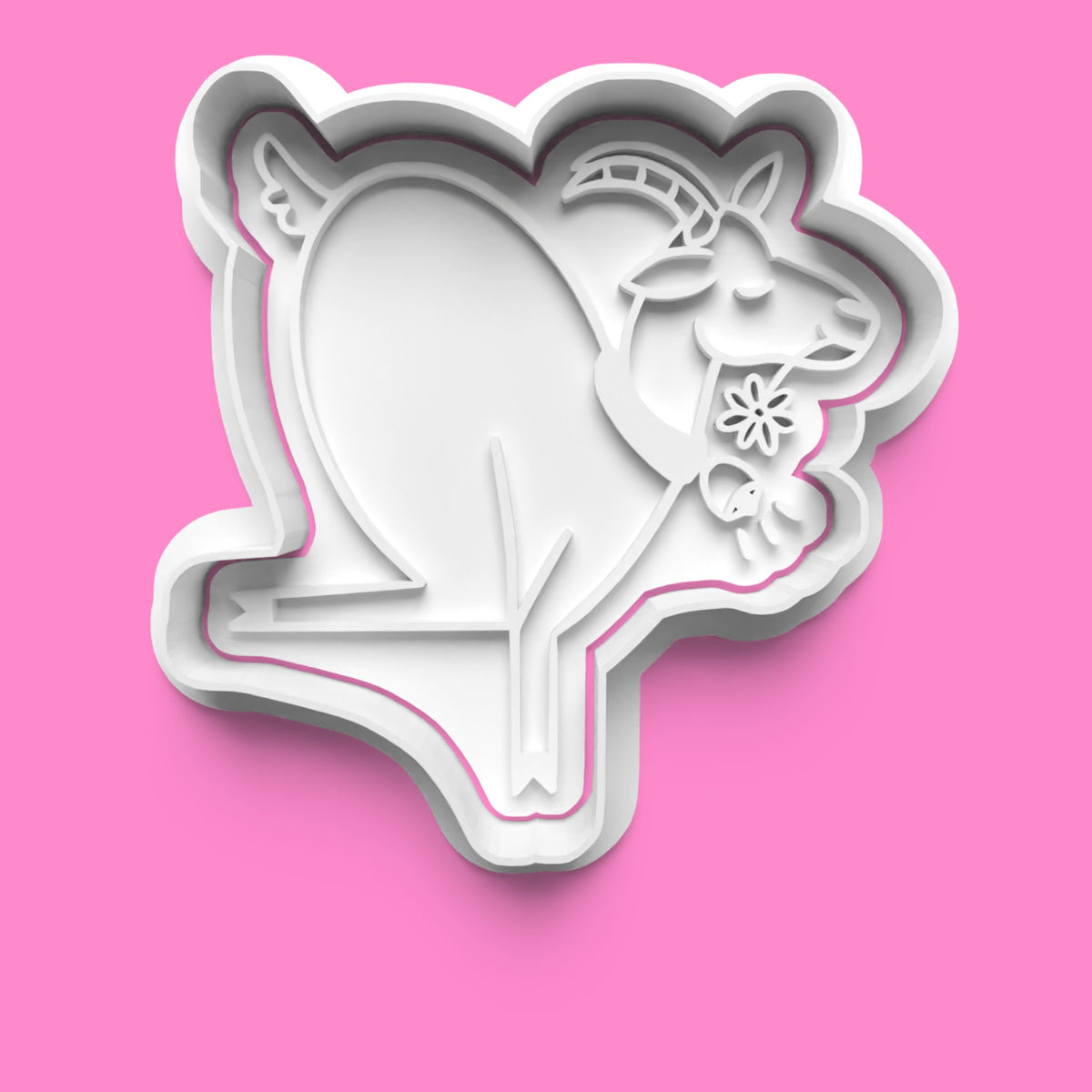 Goats Doing Yoga Cookie Cutters & Stamps | Funny Animal Baking Set | PLA