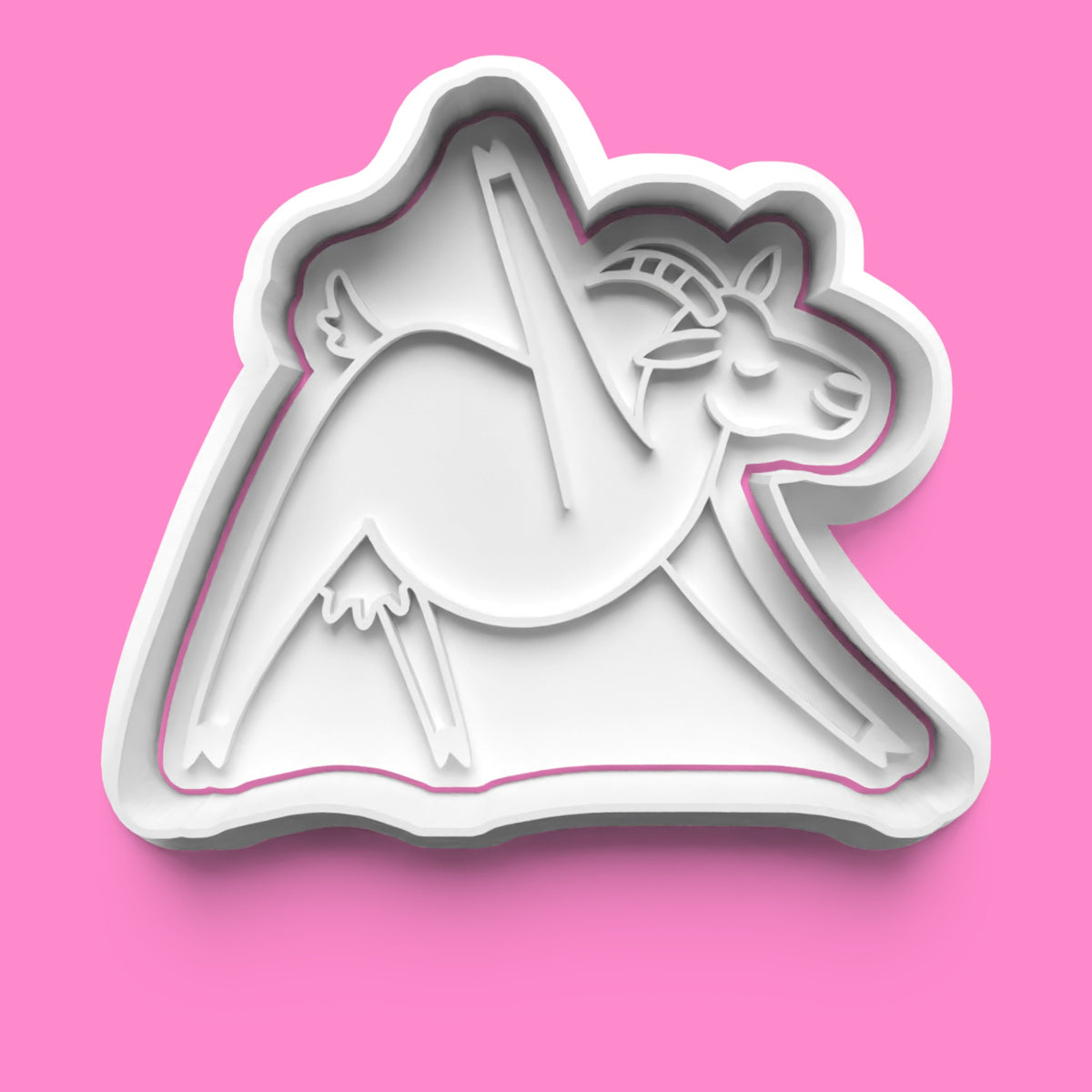 Goats Doing Yoga Cookie Cutters & Stamps | Funny Animal Baking Set | PLA