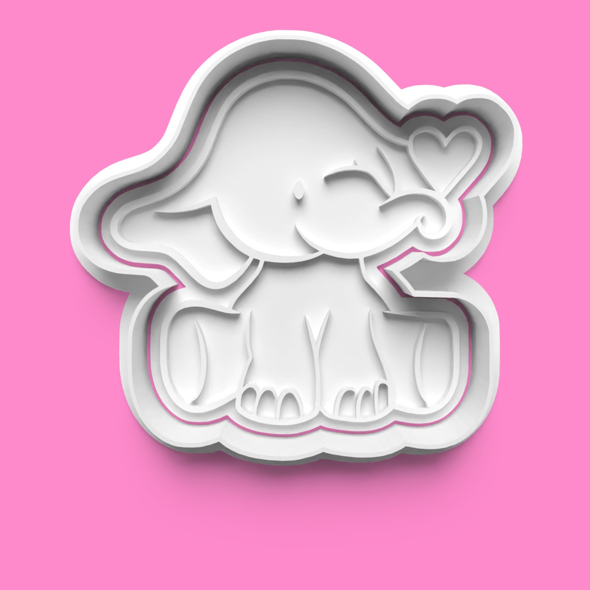 Cute Animals with Love Hearts Cookie Cutters & Stamps | Sweet Baking Set | PLA