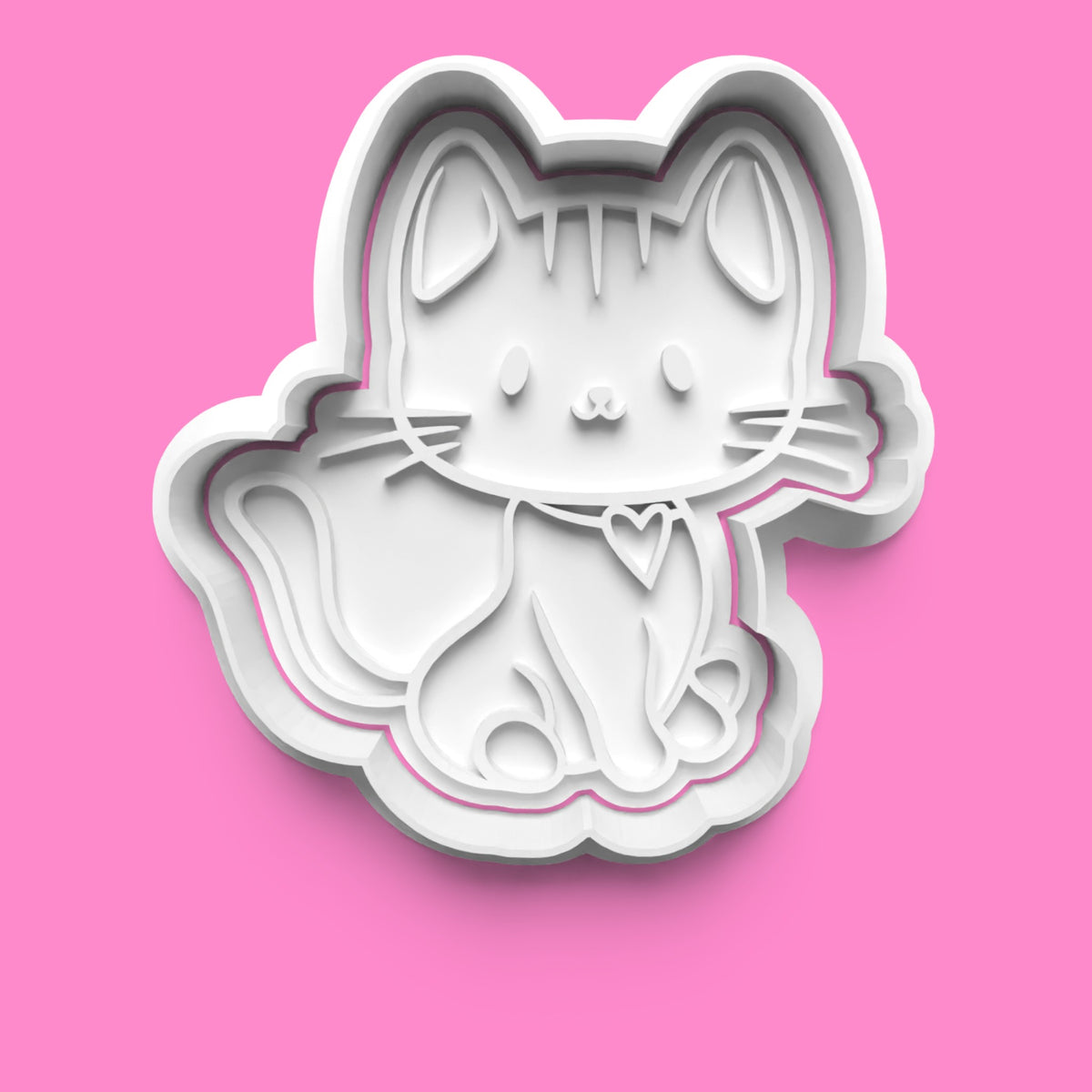 Cute Animals with Love Hearts Cookie Cutters & Stamps | Sweet Baking Set | PLA
