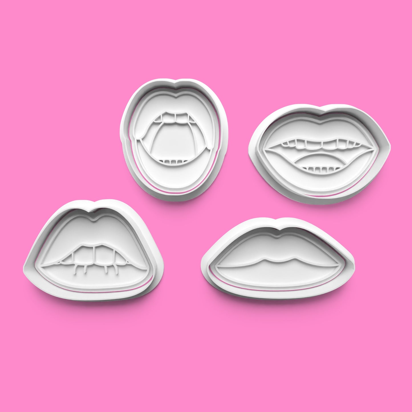 Lips Cookie Cutters & Stamps | Fun & Flirty Baking Set | PLA