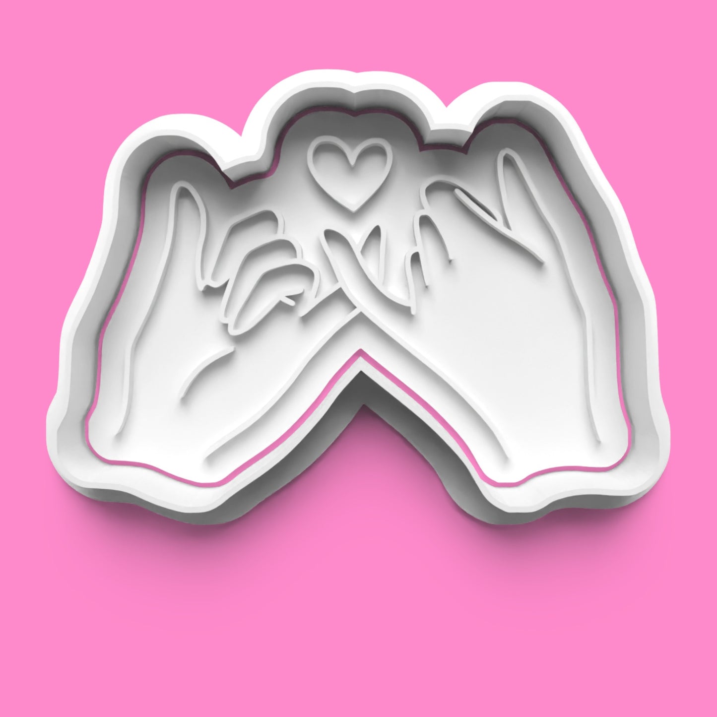 Set of 4 Hands & Love Hearts Cookie Cutters & Embossers – Valentine & Friendship Set