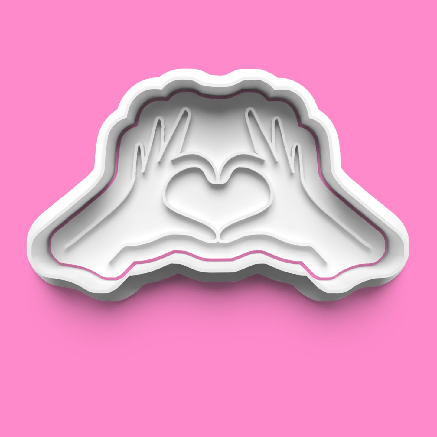 Set of 4 Hands & Love Hearts Cookie Cutters & Embossers – Valentine & Friendship Set