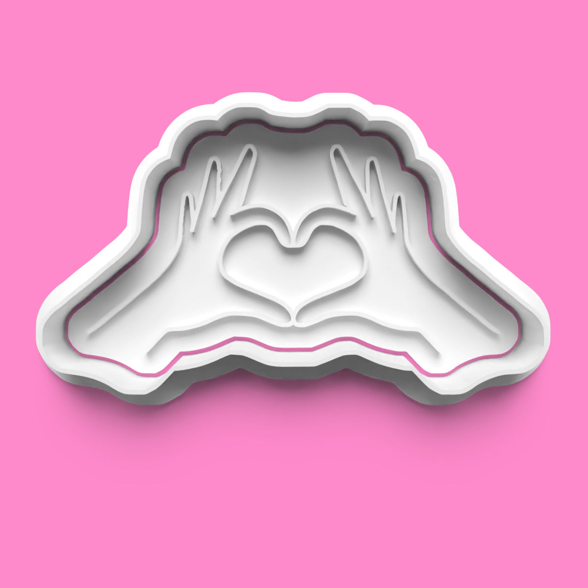 Set of 4 Hands & Love Hearts Cookie Cutters & Embossers – Valentine & Friendship Set