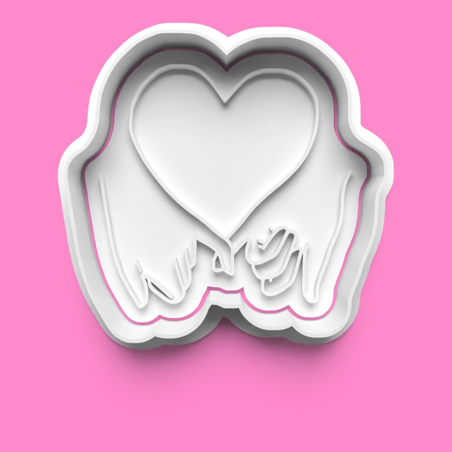 Set of 4 Hands & Love Hearts Cookie Cutters & Embossers – Valentine & Friendship Set