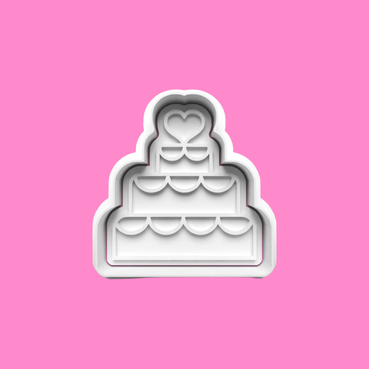 Wedding Day Engagement Cookie Cutter and Embosser Stamp Set in 7cm or 10cm sizes..