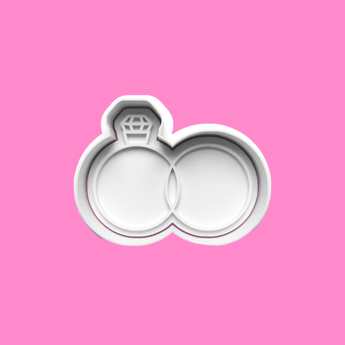 Wedding Day Engagement Cookie Cutter and Embosser Stamp Set in 7cm or 10cm sizes..