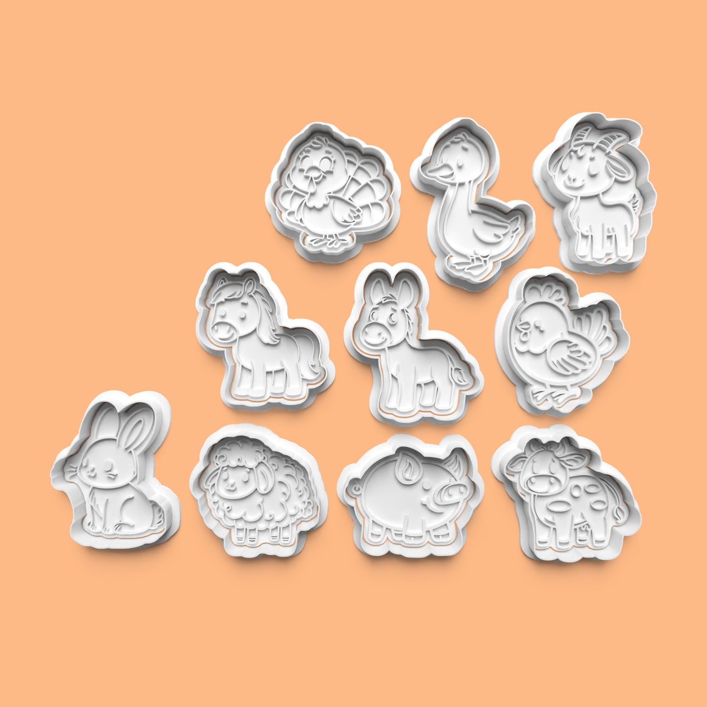 Farm Animal-Themed Cookie Cutter Set –  Animal Designs