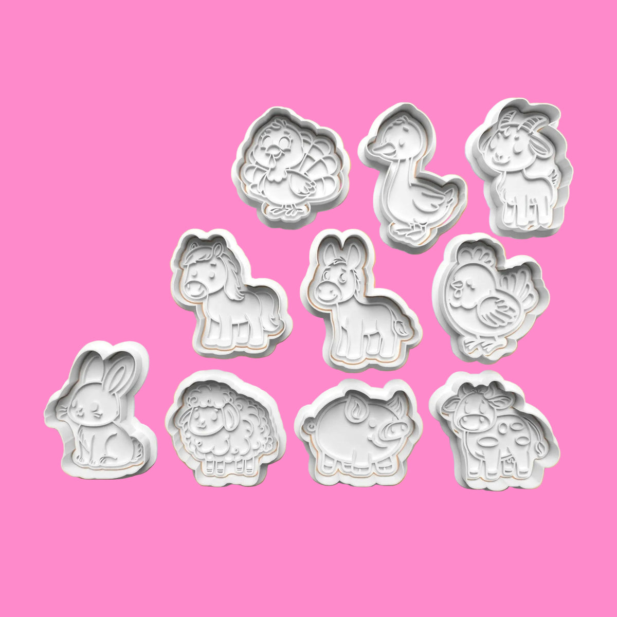 Farm Animal-Themed Cookie Cutter Set –  Animal Designs.