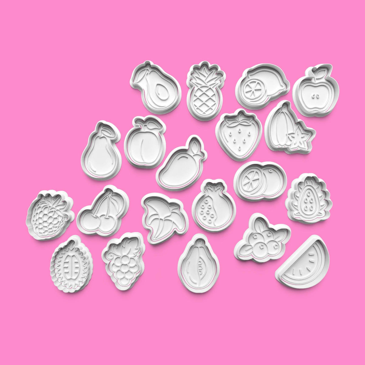 Fruit Cookie Cutter Set (20 pcs) | Various Fruit Designs | PLA Baking Tools.
