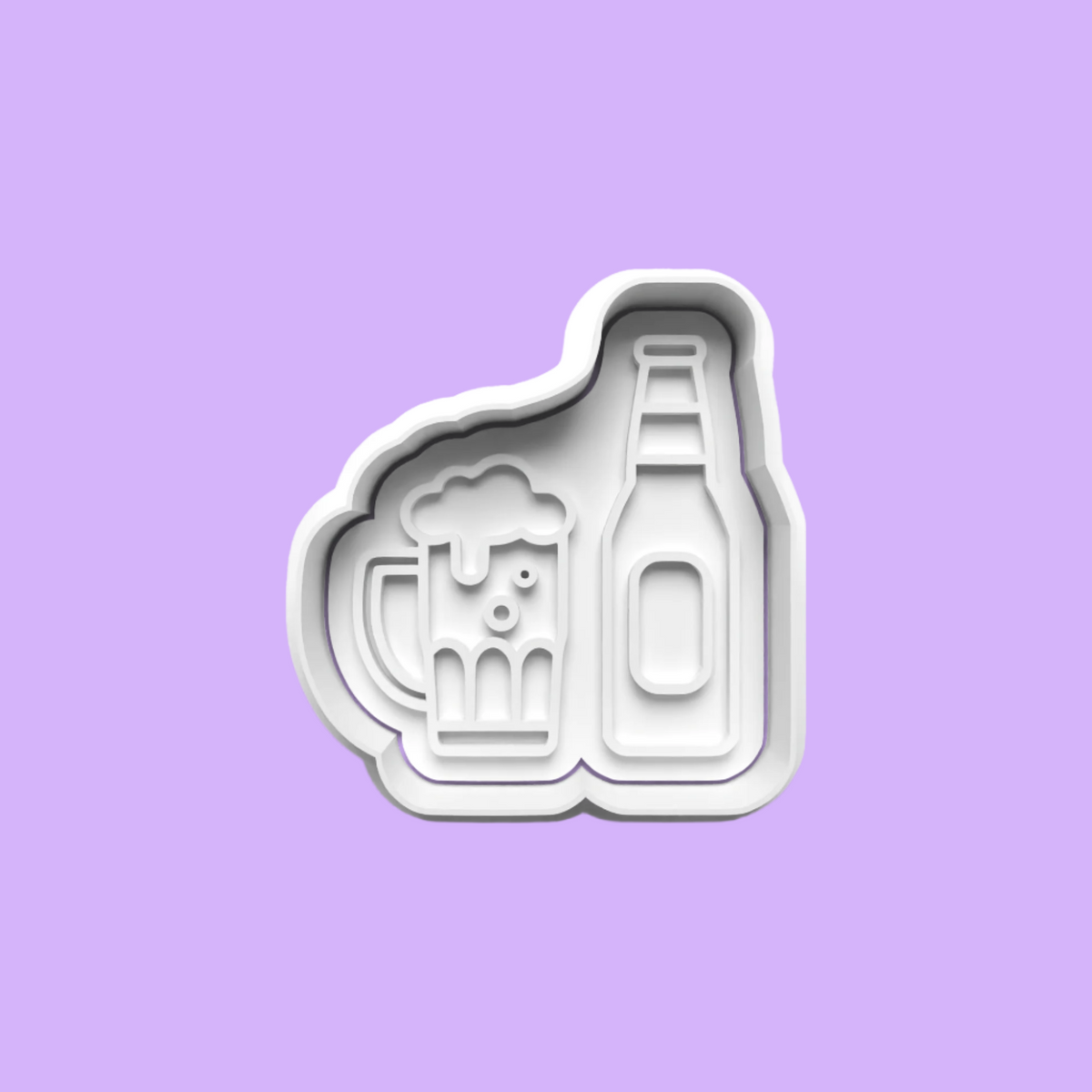 Cocktail and Beer-Themed Cookie Cutter Set – 4-Piece Beverage-Inspired Baking Tools.