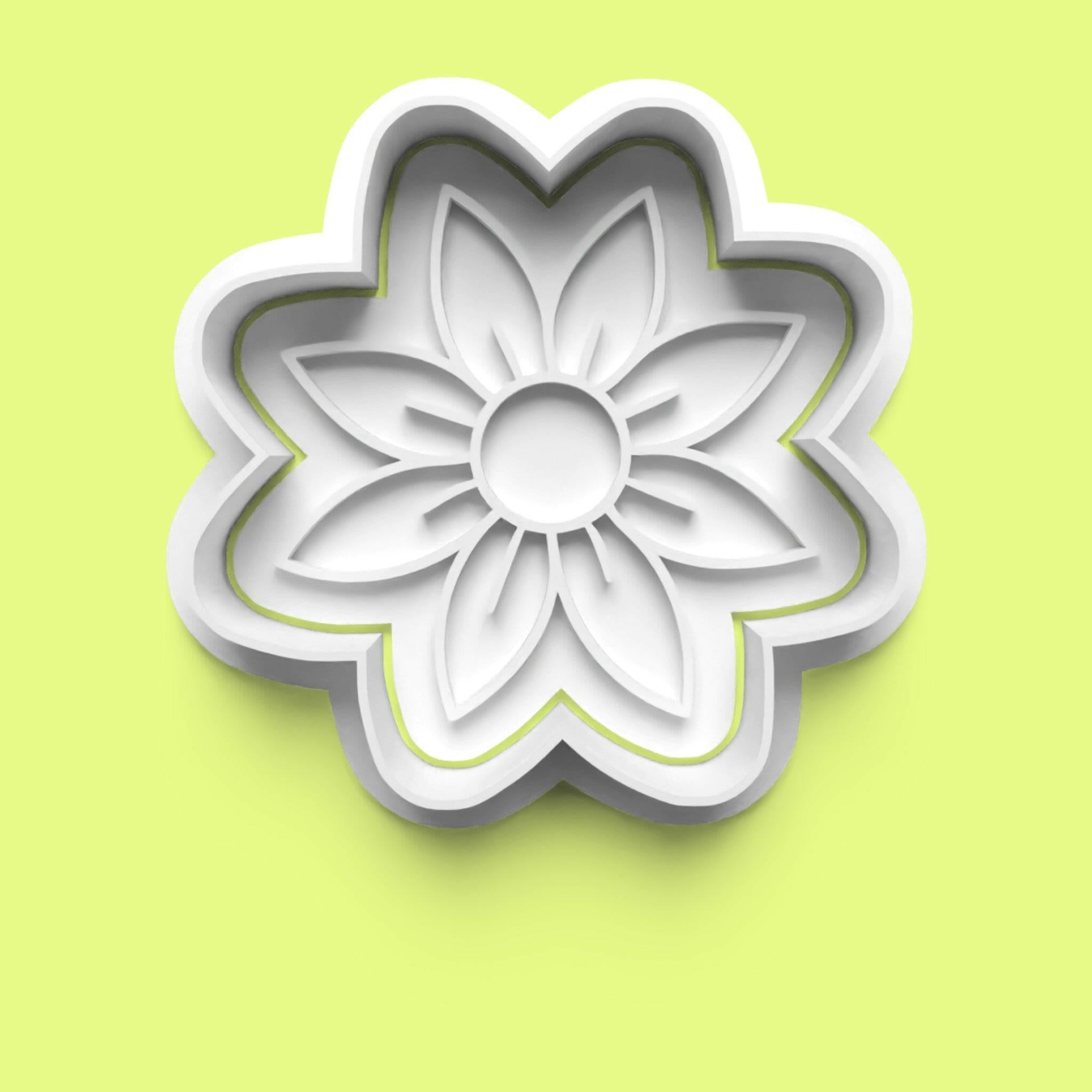 Spring Flower-Themed Embosser and Cookie Cutter Set –15-Piece FlowerBaking Tools.