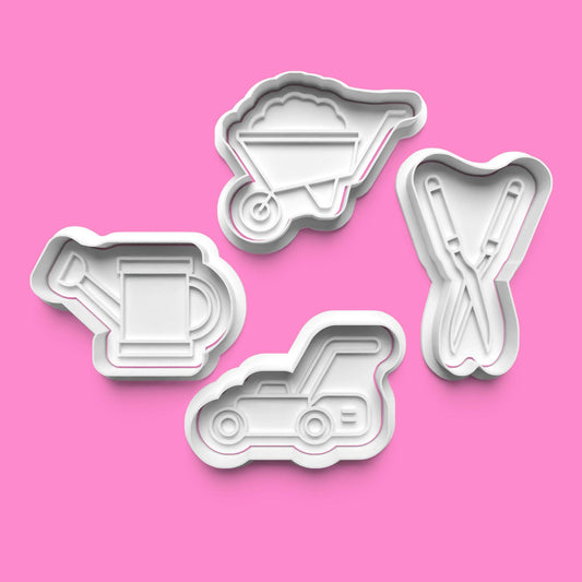 Gardening Cookie Cutters & Stamps | Nature & Plant Lover Set | PLA