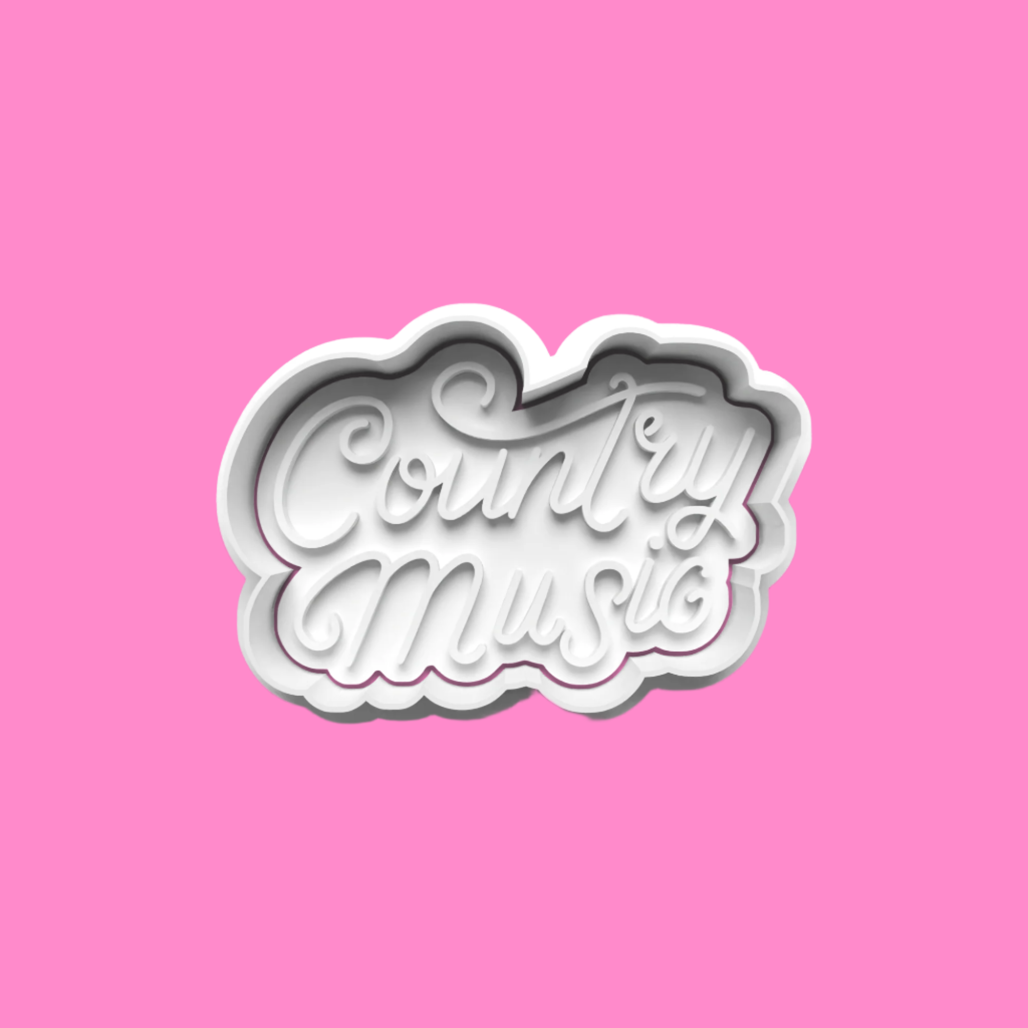 Country and Western-Themed Cookie Cutter Set – Cowboy Hat, Boot, Guitar, and Font Embosser.