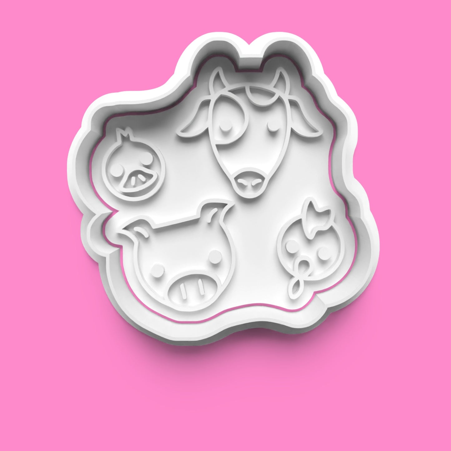 Farm-Themed Cookie Cutter Set – Tractor, Farmer, Barn, and Animal Designs