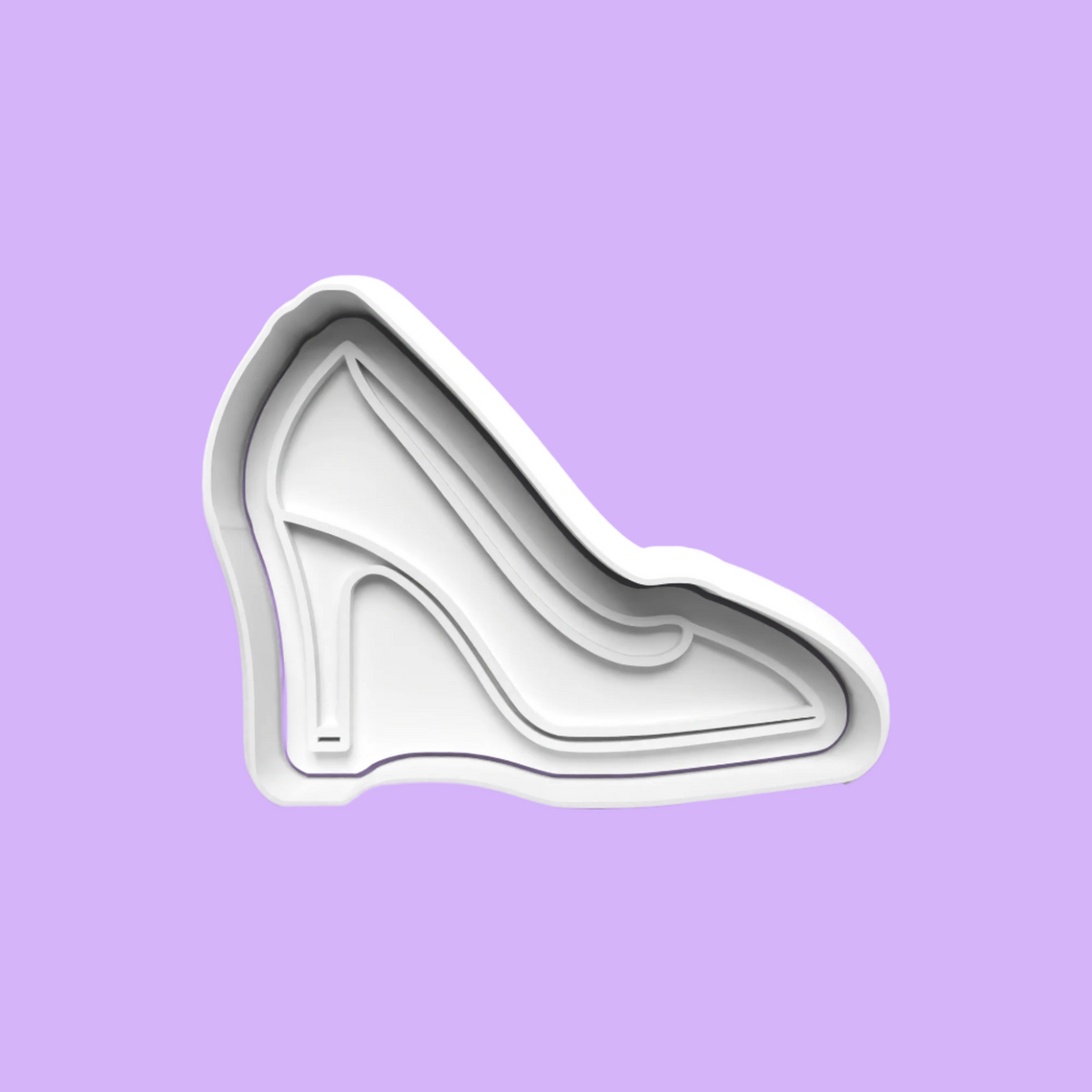 Ladies' Shoe Embosser and Cookie Cutter Set – 4-Piece Fashion-Themed Baking Tools.