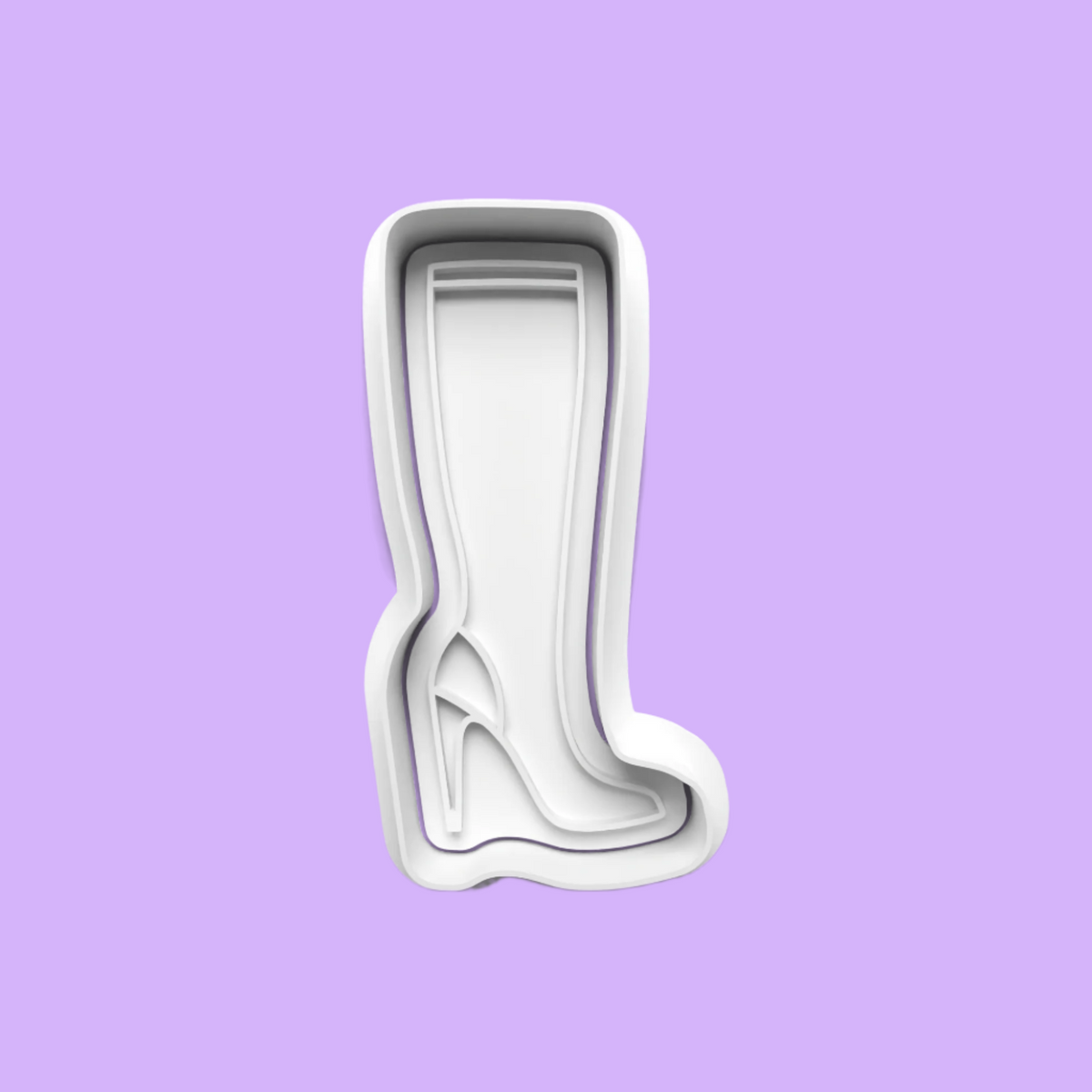 Ladies' Shoe Embosser and Cookie Cutter Set – 4-Piece Fashion-Themed Baking Tools.