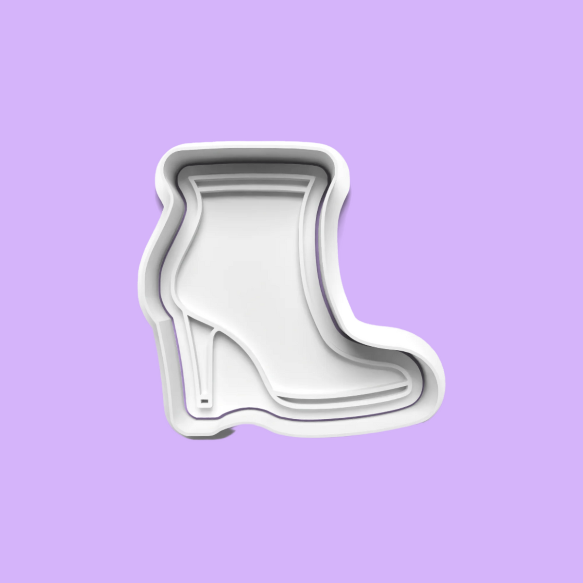Ladies' Shoe Embosser and Cookie Cutter Set – 4-Piece Fashion-Themed Baking Tools.