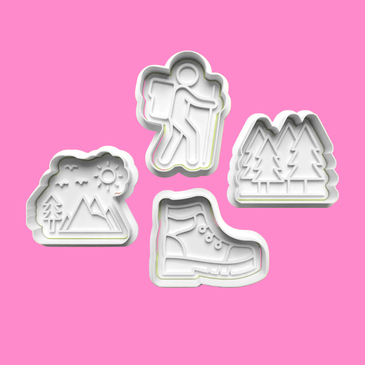 Hiking-Themed Cookie Cutter Set (4 pcs) | Outdoor Adventure Baking | PLA.