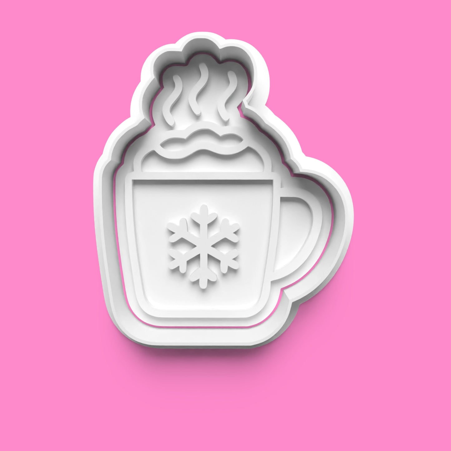 Hello Winter Cookie Cutter Set – Mitten, Mug, Snowflake & Quote (5cm–10cm)