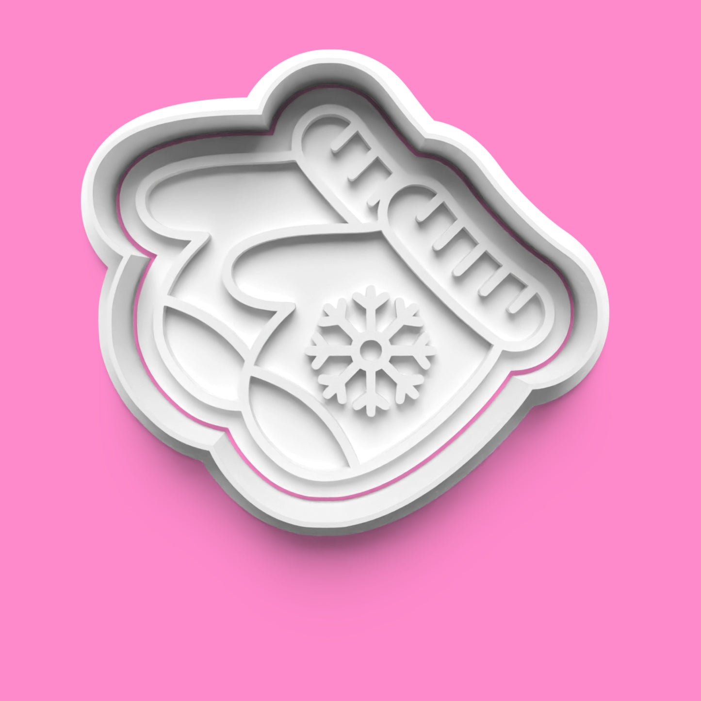 Hello Winter Cookie Cutter Set – Mitten, Mug, Snowflake & Quote (5cm–10cm)