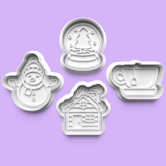 Winter Scene Set 3  Cookie Cutter Set (4 pcs) | Seasonal Baking Fun | PLA