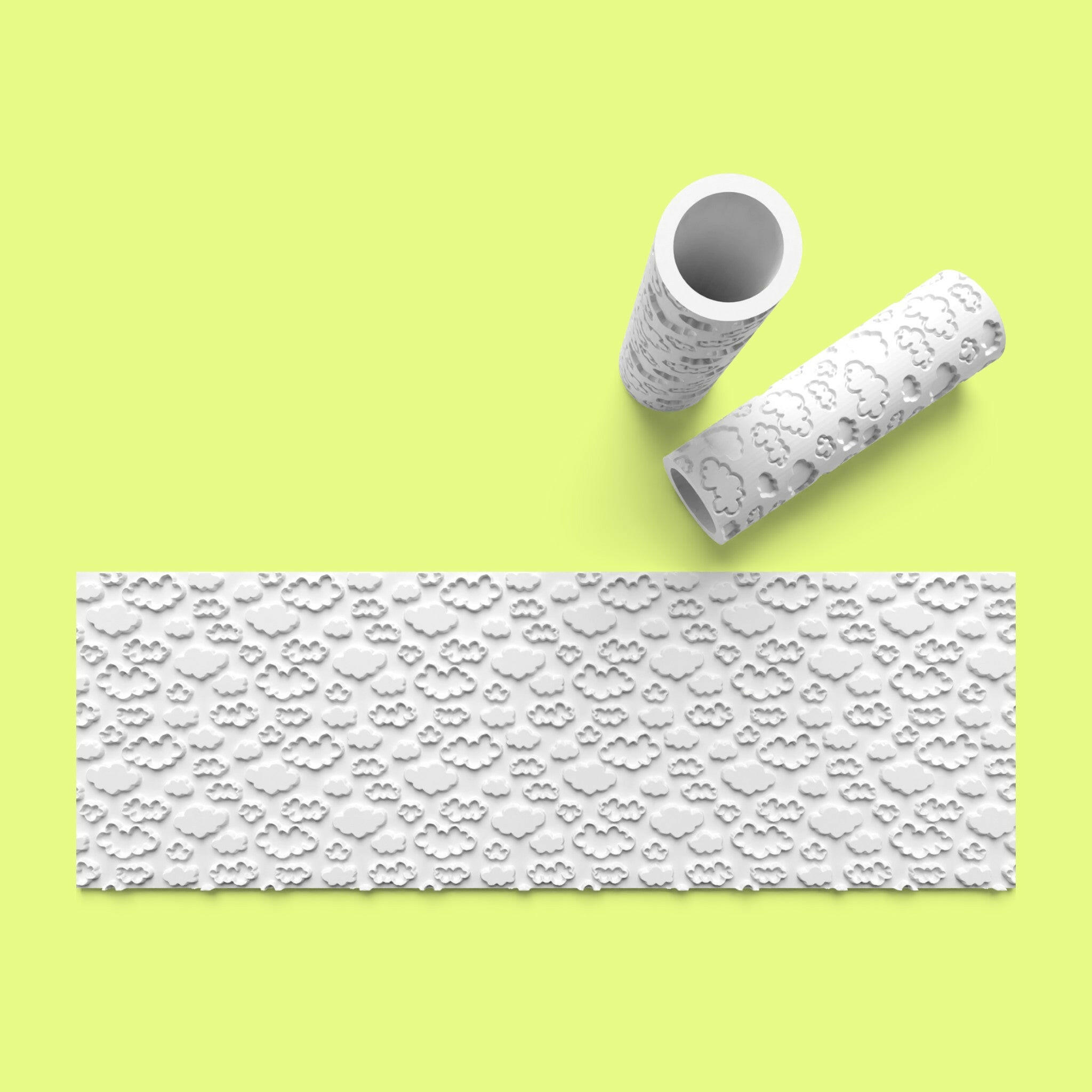 Cloud Textured Roller for Fondant Polymer Clay.