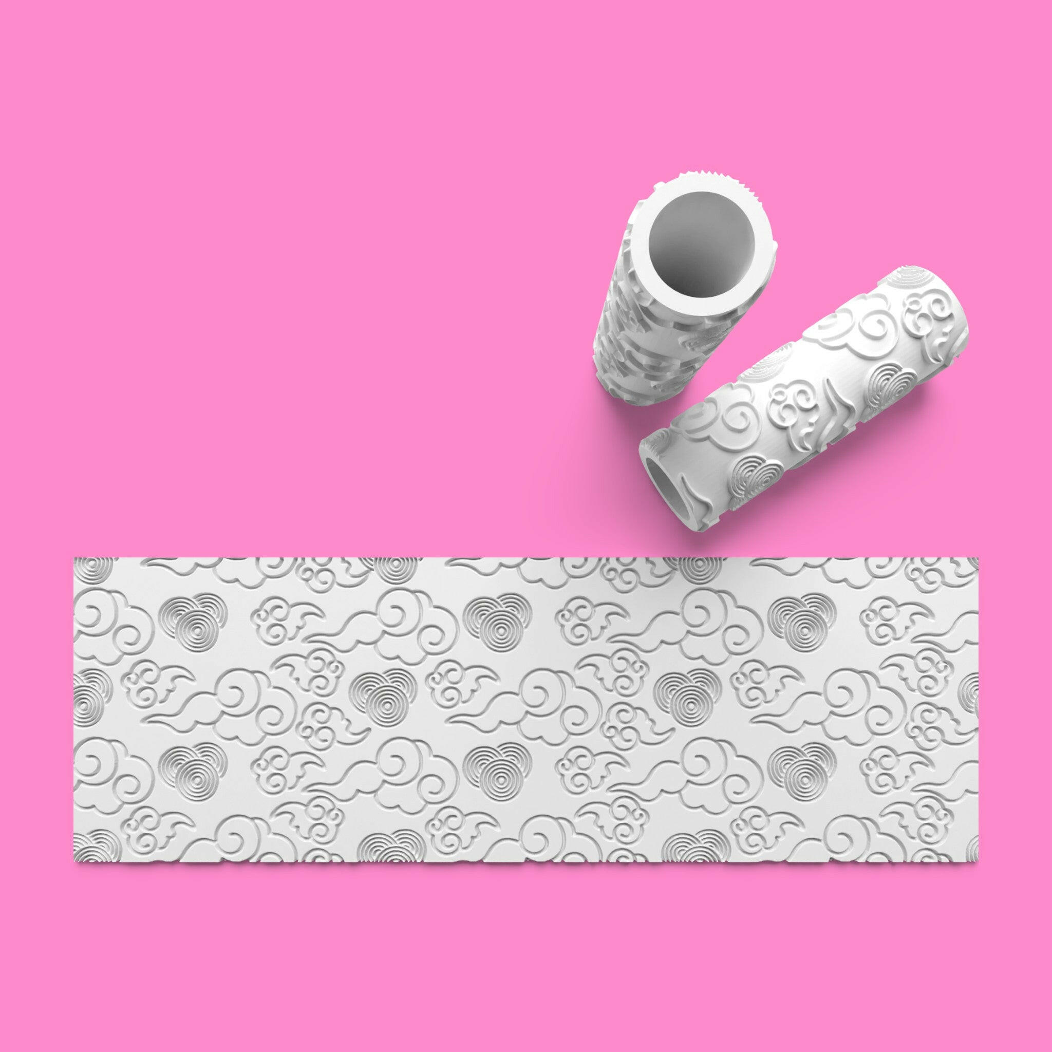 Cloud Textured Roller for Fondant Polymer Clay.