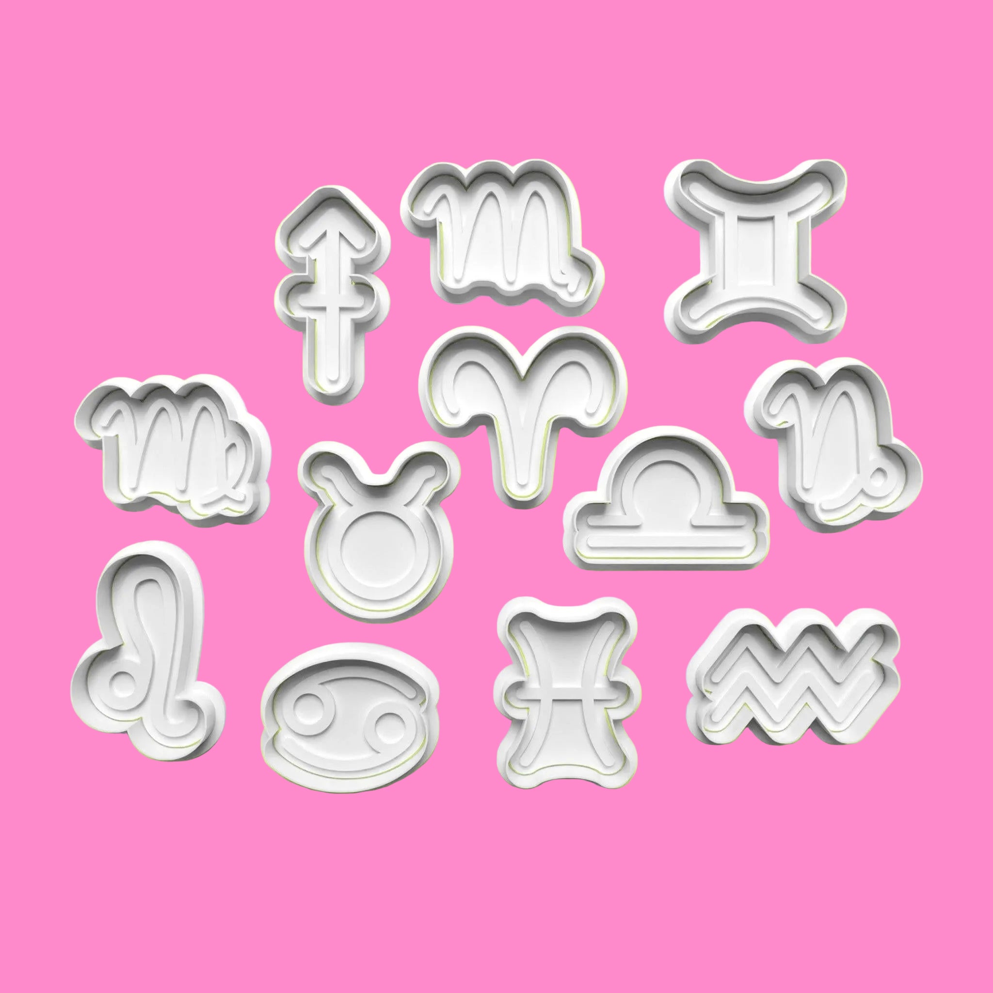 Zodiac Signs Cookie Cutter Set – 12-Piece Astrological Baking Tools.