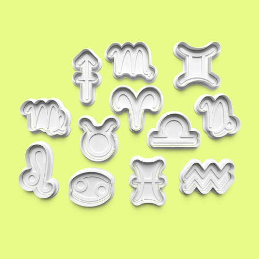 Zodiac Signs Cookie Cutter Set – 12-Piece Astrological Baking Tools