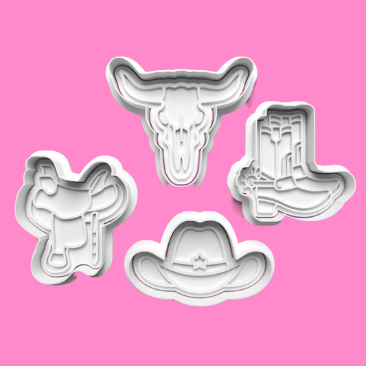 Cowboy-girl-Themed Cookie Cutter Set – 4-Piece Western Baking Tools