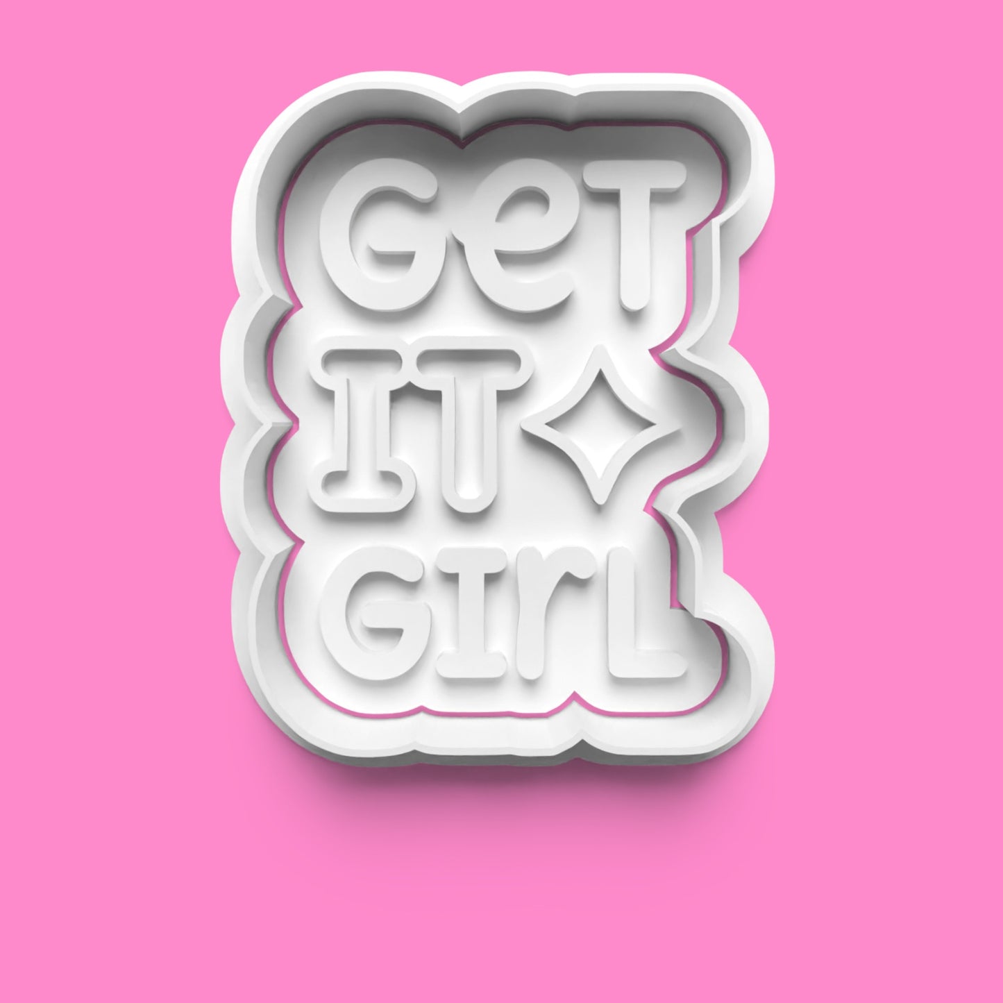 Girl Power Cookie Cutter Set (4 pcs) | Bold Font Designs | PLA Baking Tools