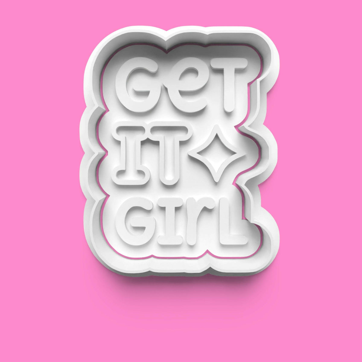 Girl Power Cookie Cutter Set (4 pcs) | Bold Font Designs | PLA Baking Tools.