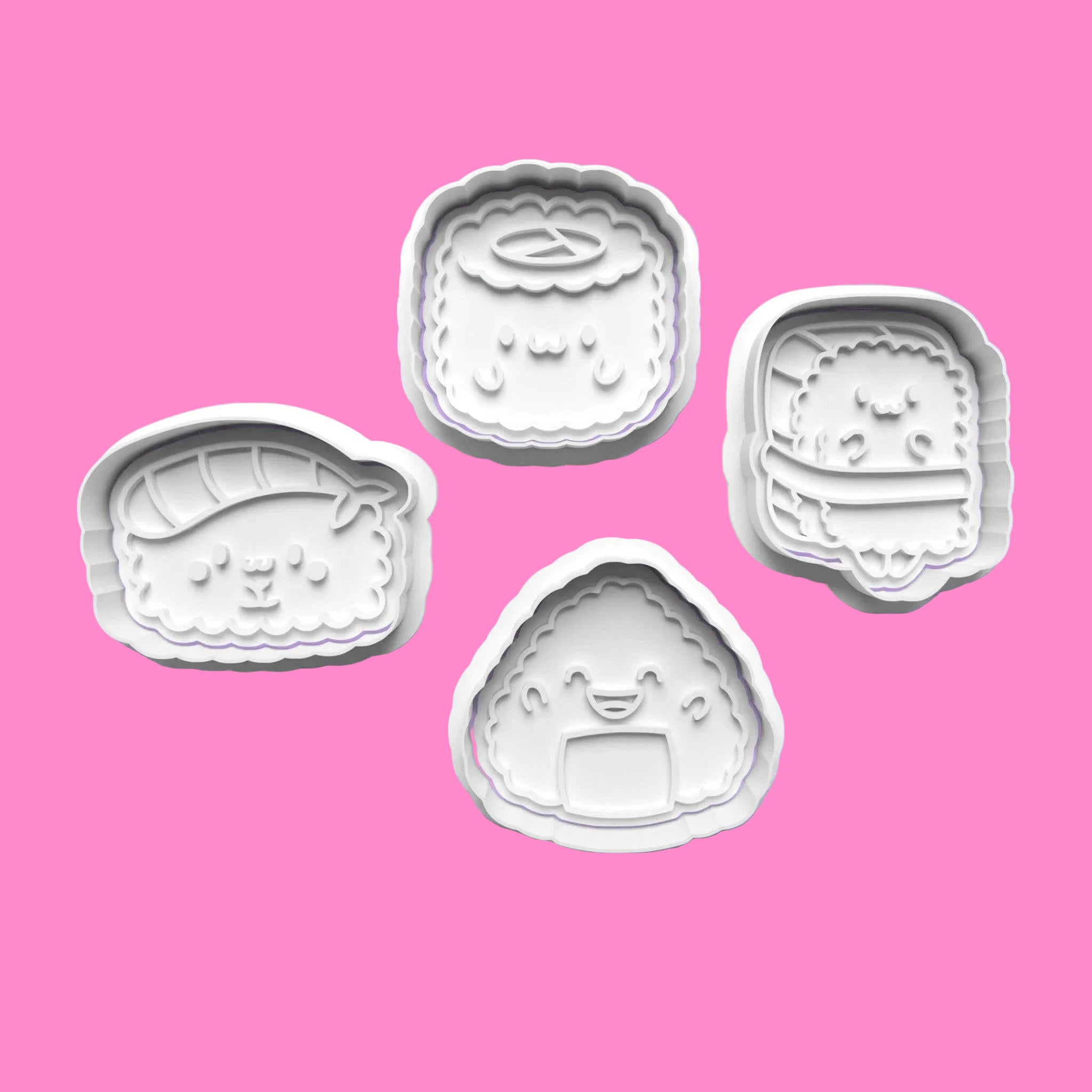 Cute Sushi Cookie Cutter Set (4 pcs) | Kawaii Food-Themed Baking | PLA.