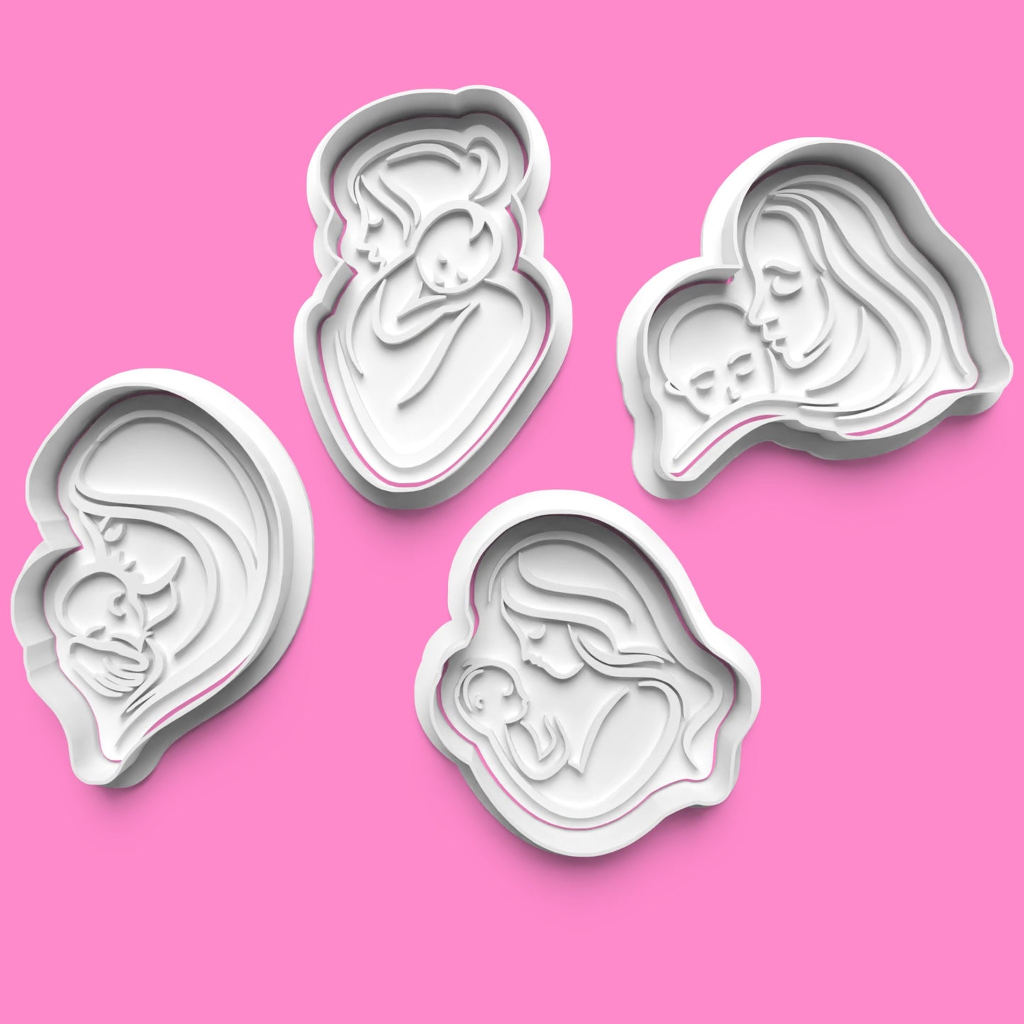 Mother & Baby Cookie Cutter Set (4 pcs) | Sentimental Baking | PLA