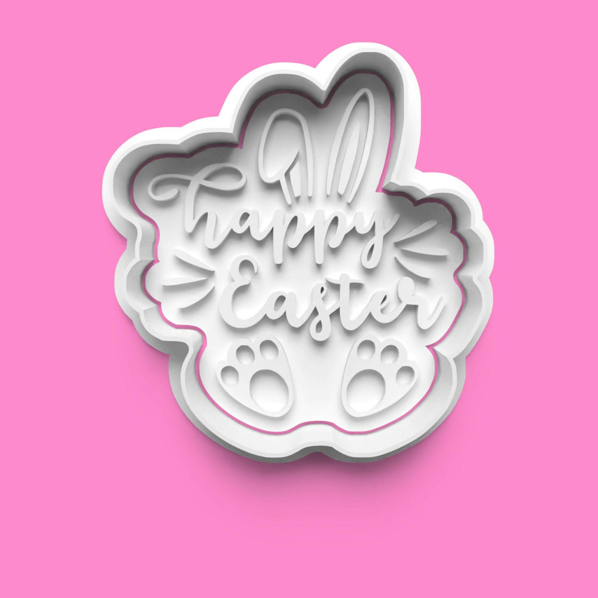 Happy Easter Cookie Cutter Set (4 pcs) | Festive Font Designs | PLA.