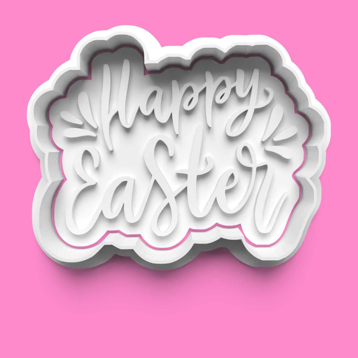 Happy Easter Cookie Cutter Set (4 pcs) | Festive Font Designs | PLA