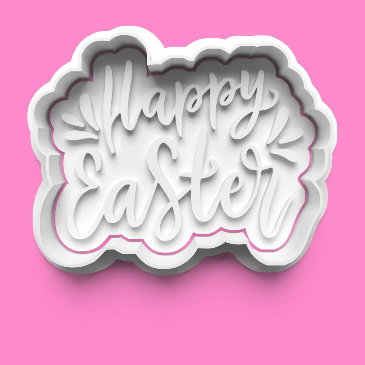 Happy Easter Cookie Cutter Set (4 pcs) | Festive Font Designs | PLA.