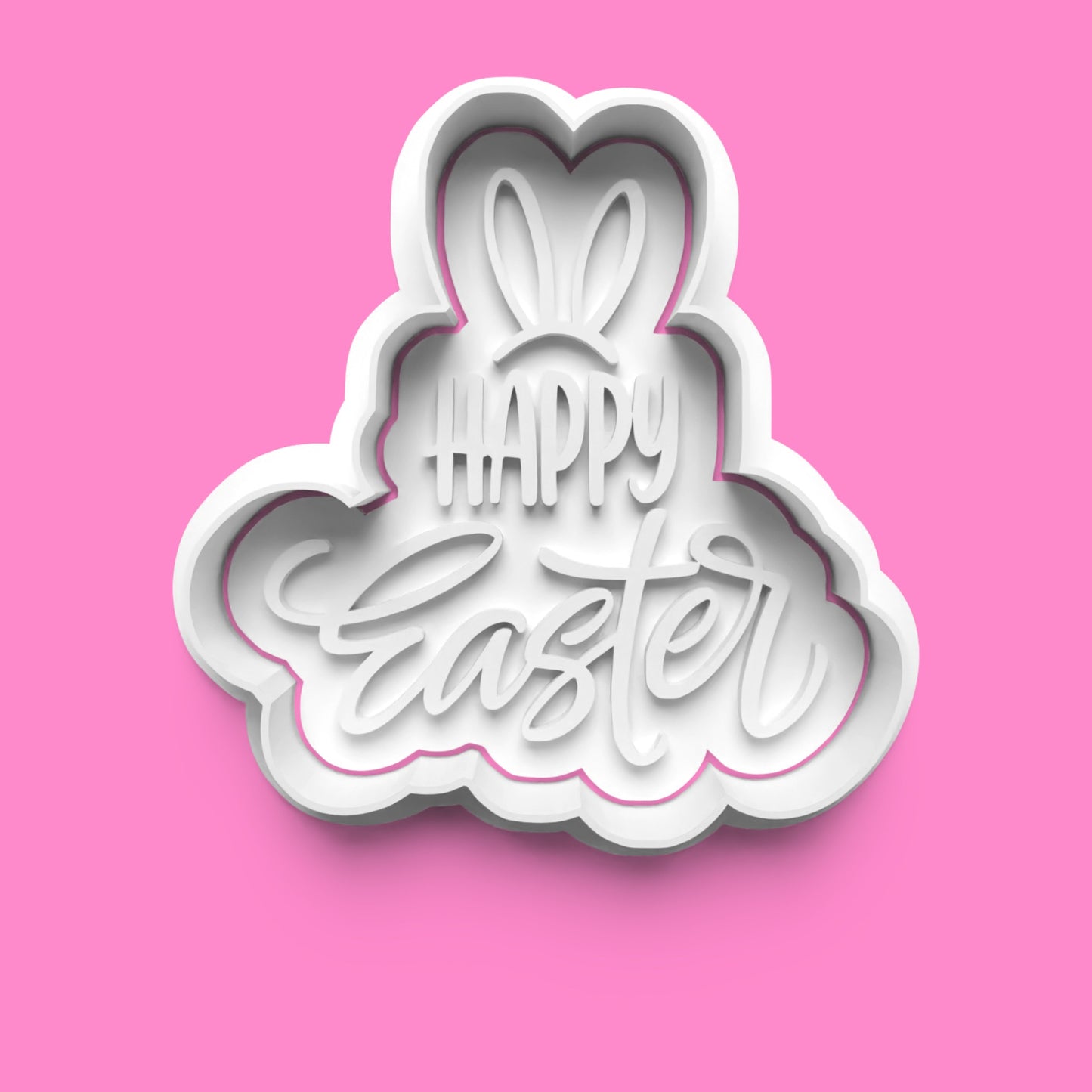 Happy Easter Cookie Cutter Set (4 pcs) | Festive Font Designs | PLA