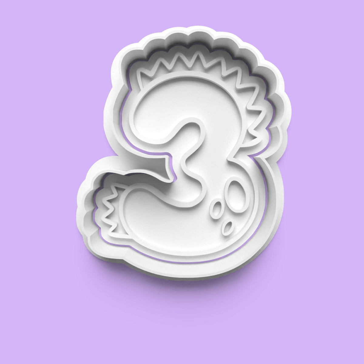 Dinosaur Number Cookie Cutter Set (0-9) | PLA | Handwash Only.