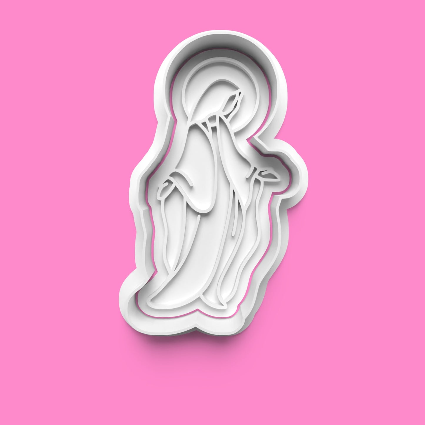 Holy Mary Cookie Cutter Set (4 pcs) | Religious Baking Tools | PLA