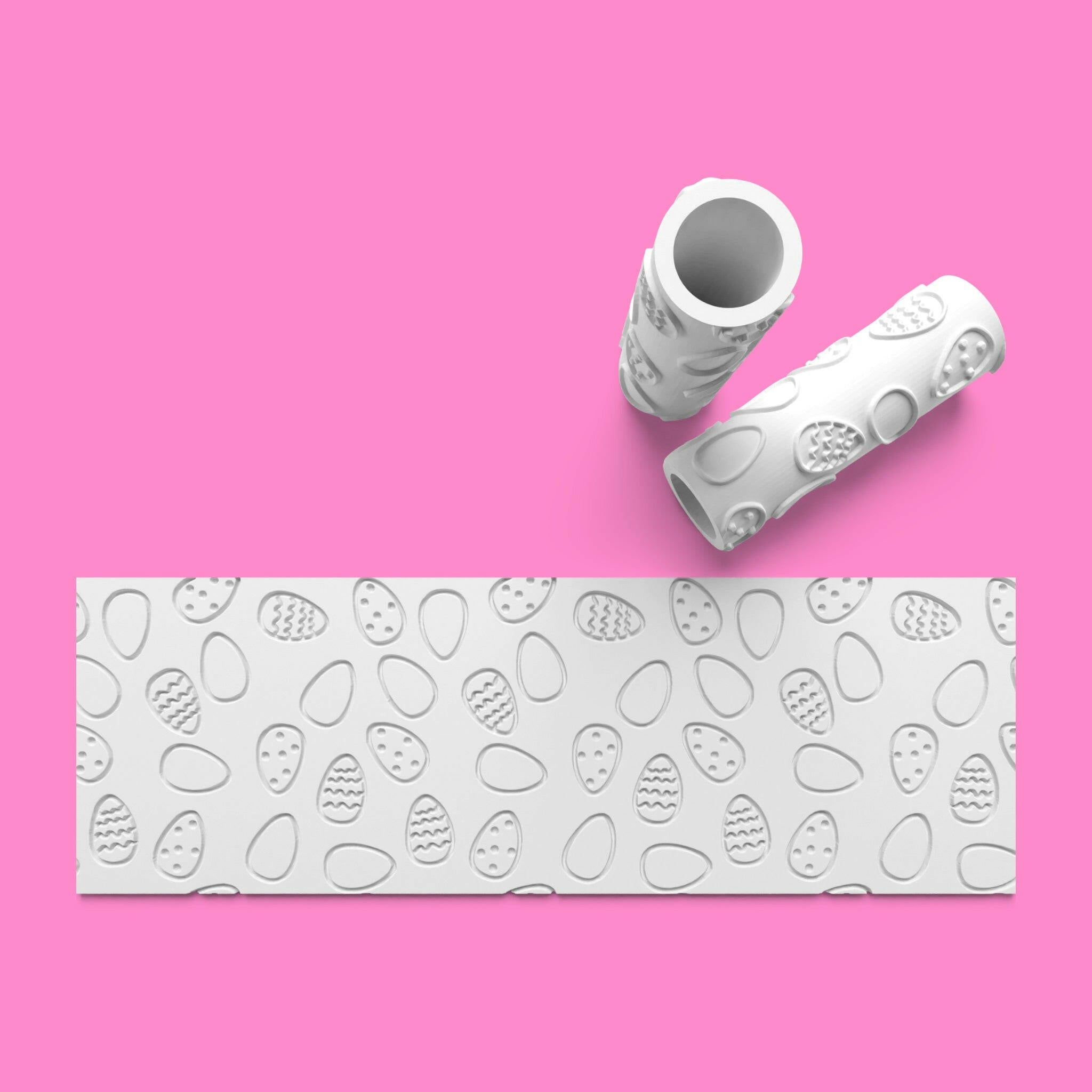 Easter Egg Textured Roller for Fondant Polymer Clay.