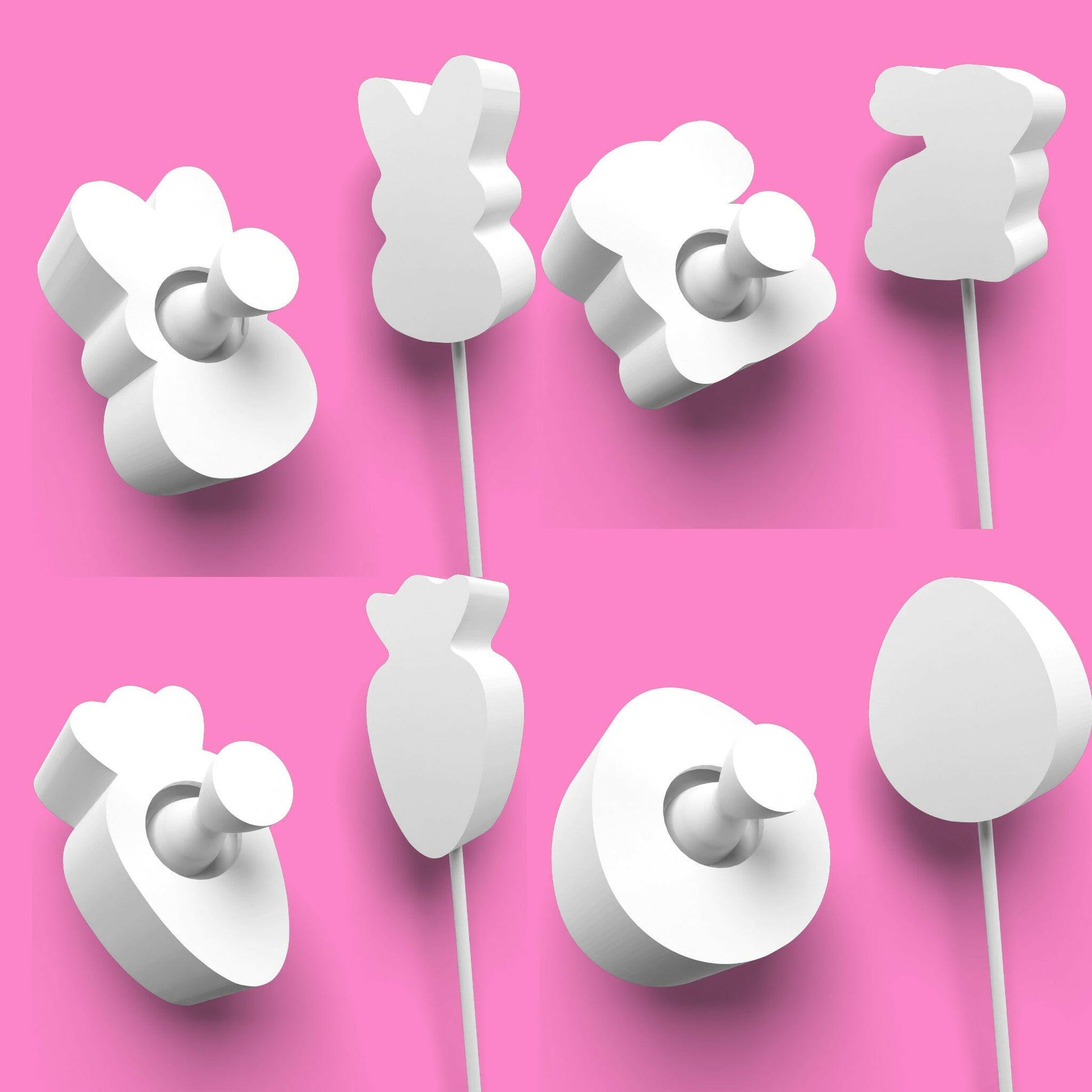 Professional Easter Items Cake Pop Mold Set - 4 Eco-Friendly PLA Plastic Molds.