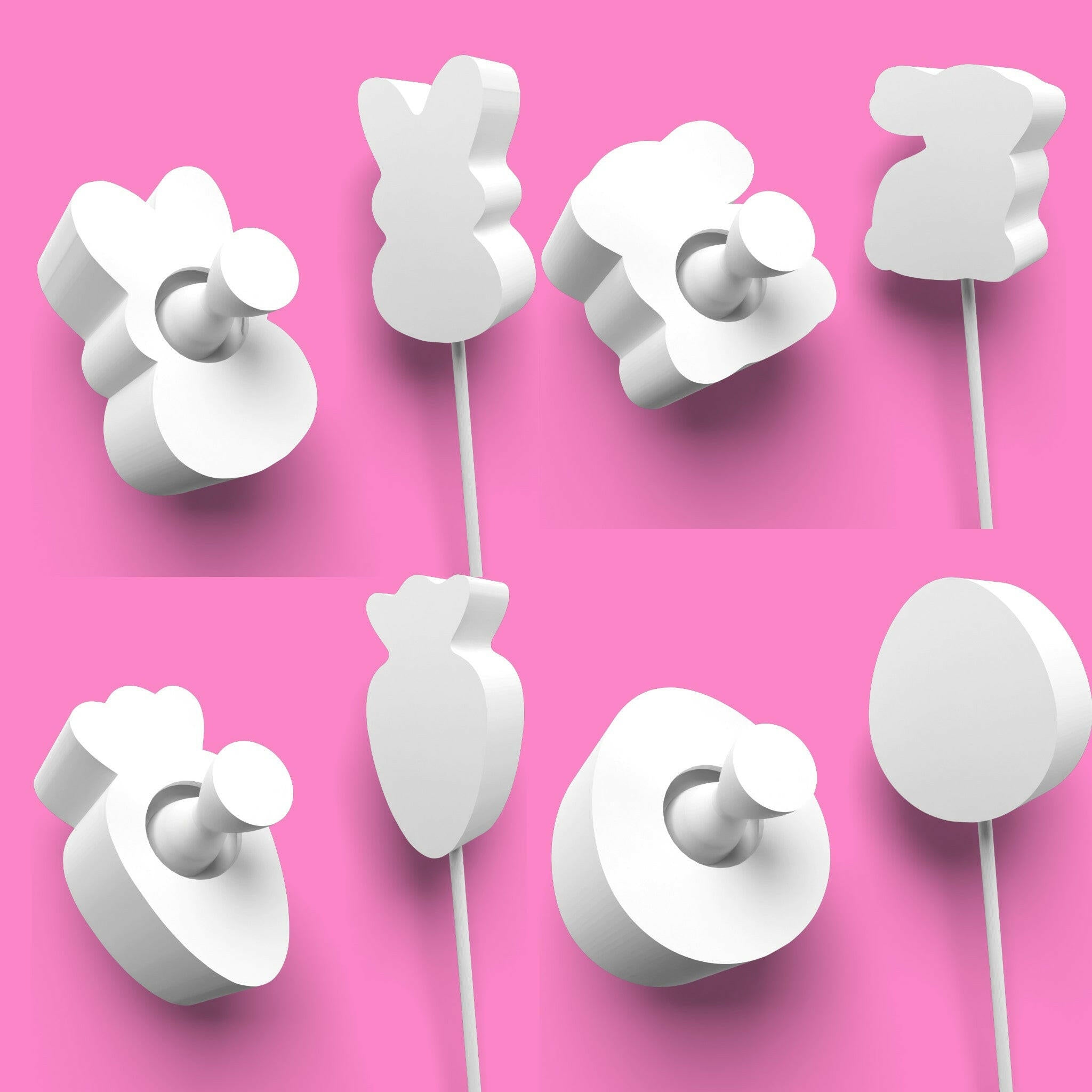 Professional Easter Items Cake Pop Mold Set - 4 Eco-Friendly PLA Plastic Molds.