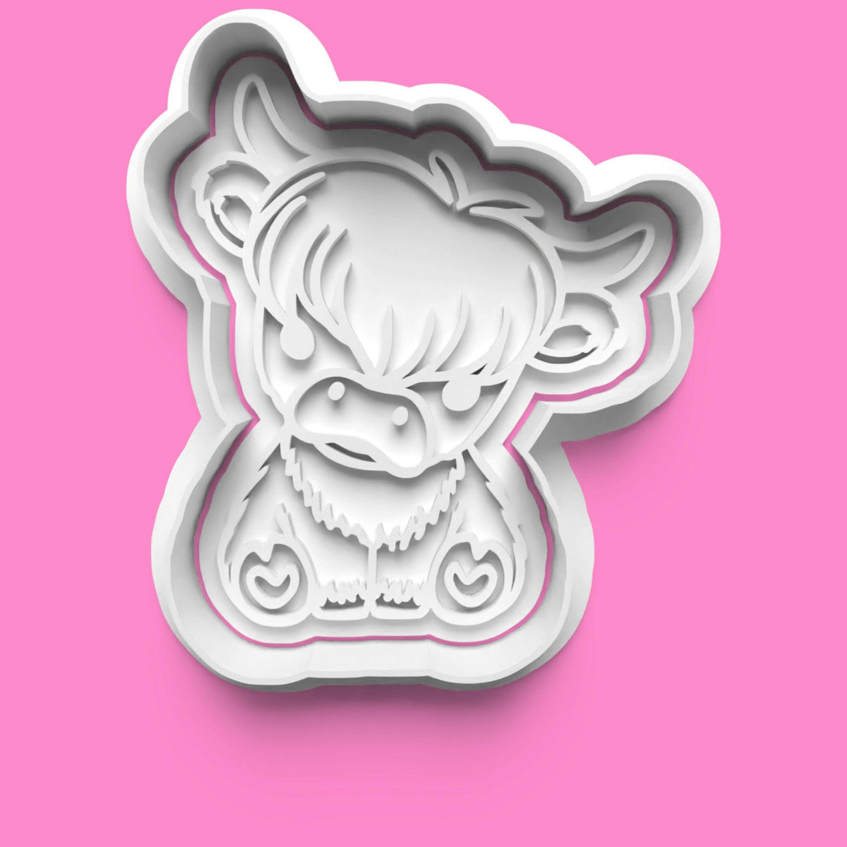 Highland Cow Cookie Cutter Set (4 pcs) | Scottish-Themed Baking | PLA.