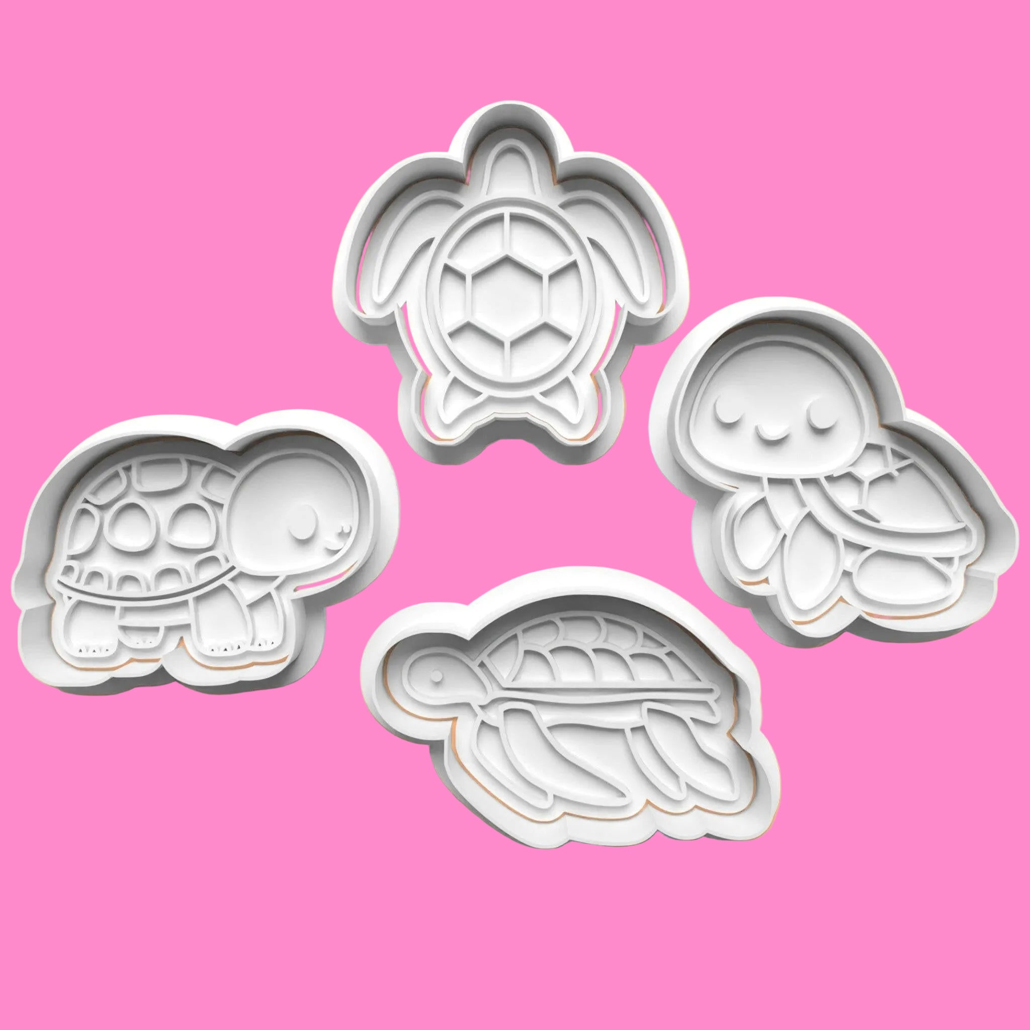 Turtle Cookie Cutter Set (4 pcs) | Sea & Nature-Themed Baking | PLA.