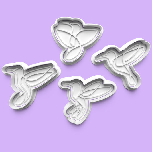 Hummingbird Cookie Cutter Set (4 pcs) | Nature-Inspired Baking | PLA