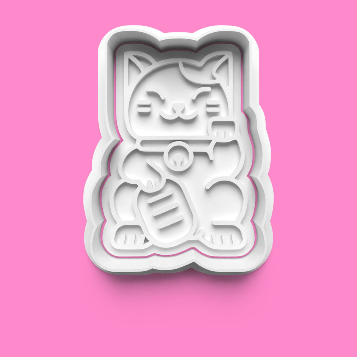 Lucky Charm Cookie Cutter Set – Cat, Clover, Ladybird & Horseshoe (5cm, 7cm, 8cm, 10cm)