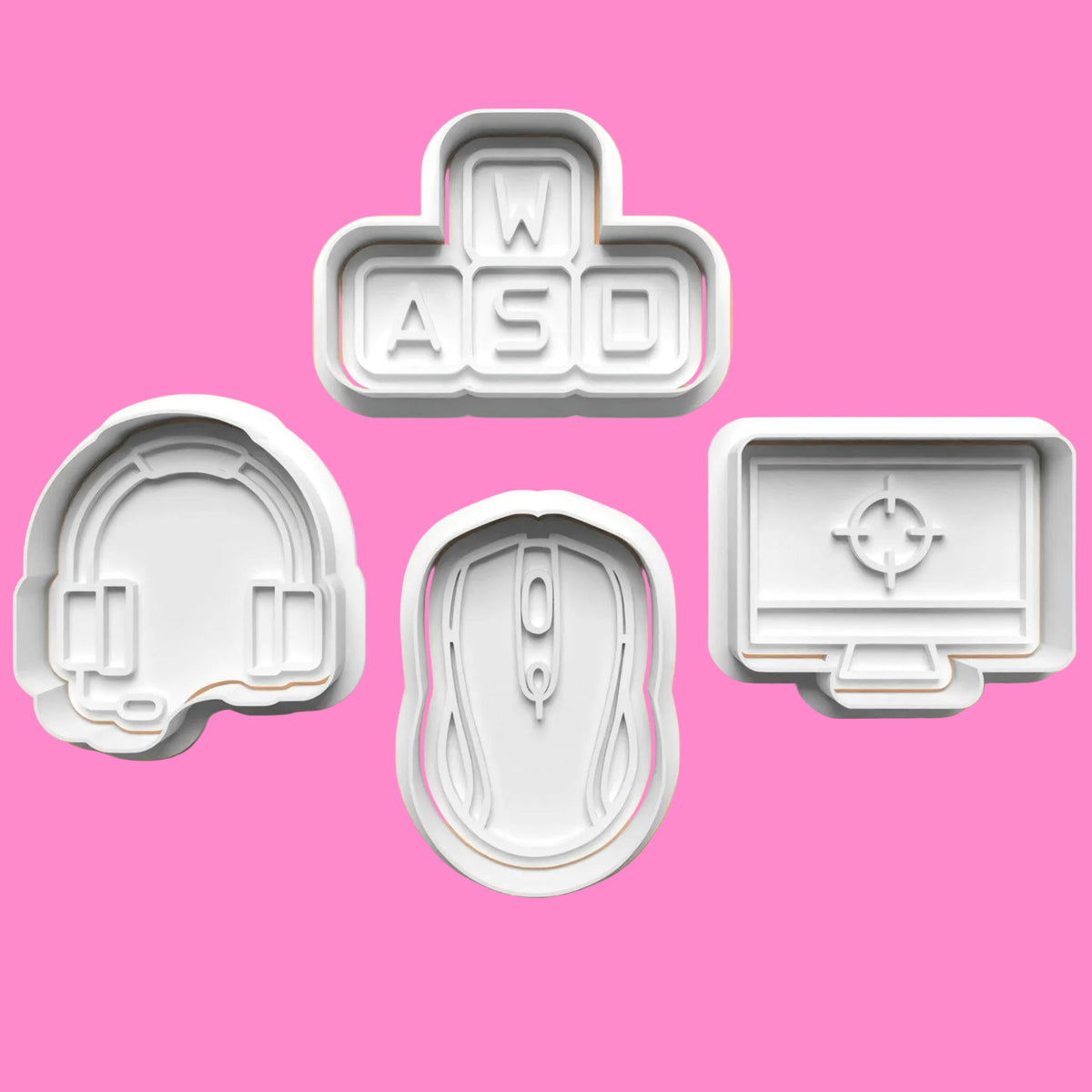 PC Gamer Cookie Cutter Set (4 pcs) | Gaming-Themed Baking | PLA.
